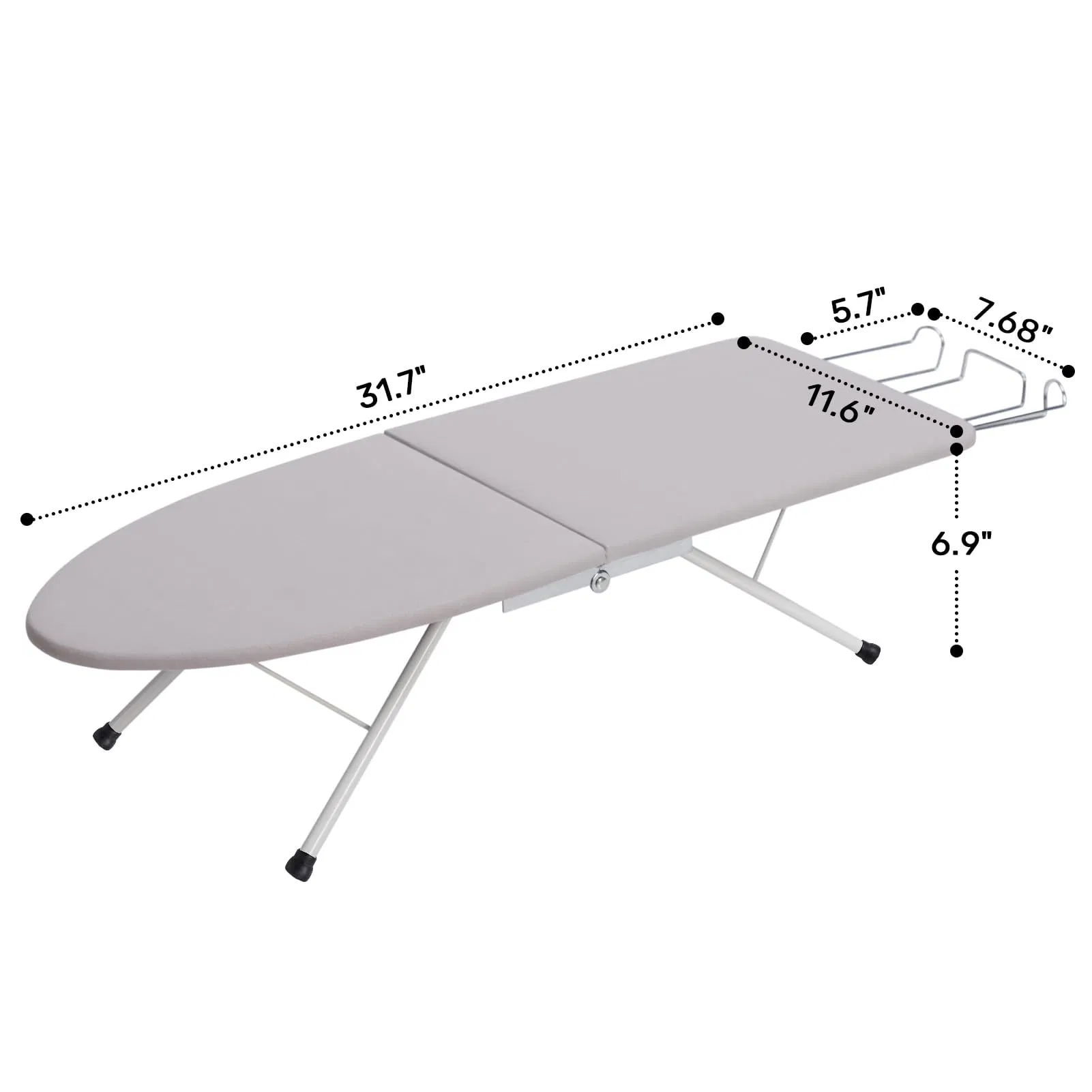 Bügeltisch Bügelbretterhalter Kompakte Zusammenklappbare Beine Abdeckung Pad Platzsparend