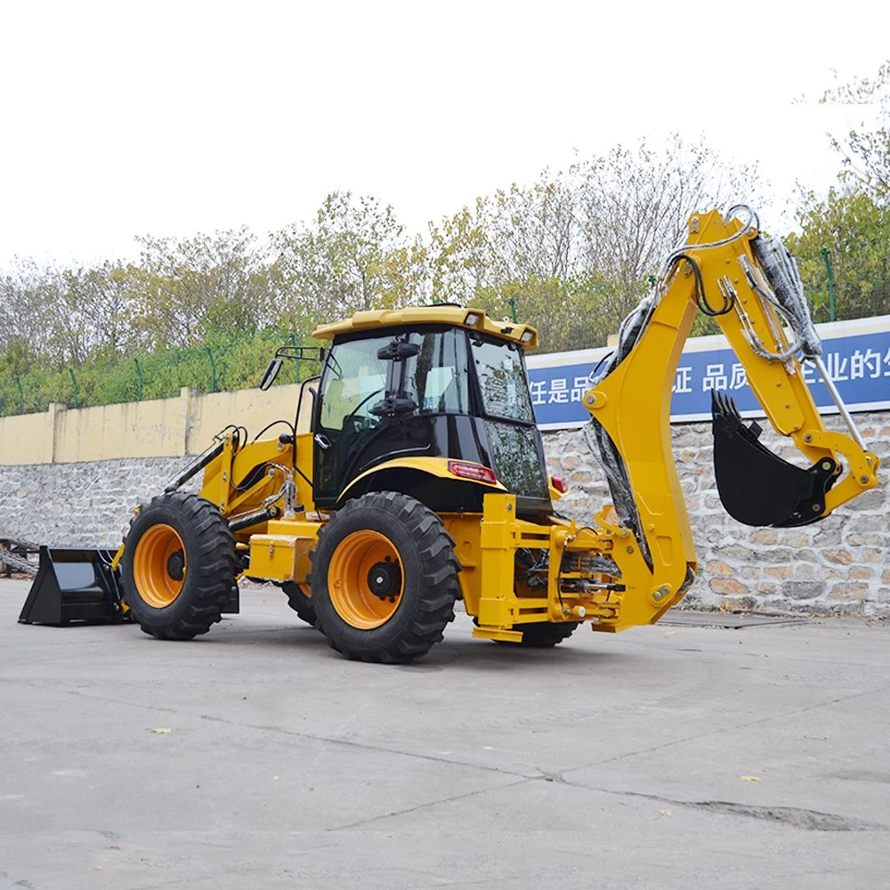 Good Price 4WD Small for Sale 4 in 1 Bucket Multi Function Cheap Backhoe Loader