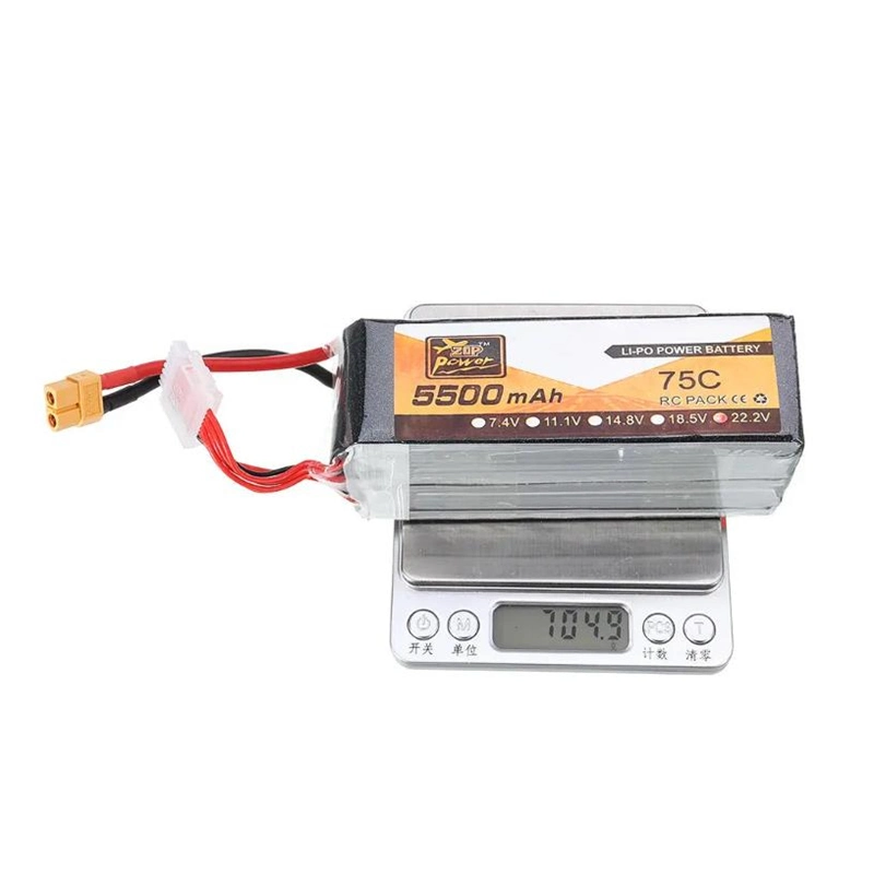 5500mAh 75c 22.2V RC Drone Battery Lipo Batteries with High Speed with Lipo Battery