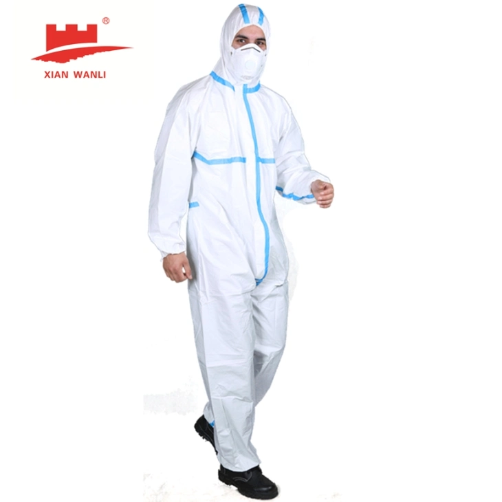 Hazmat Suit Protects Disposable Hospital Safety Full Body Chemical Protection Isolation Clothing