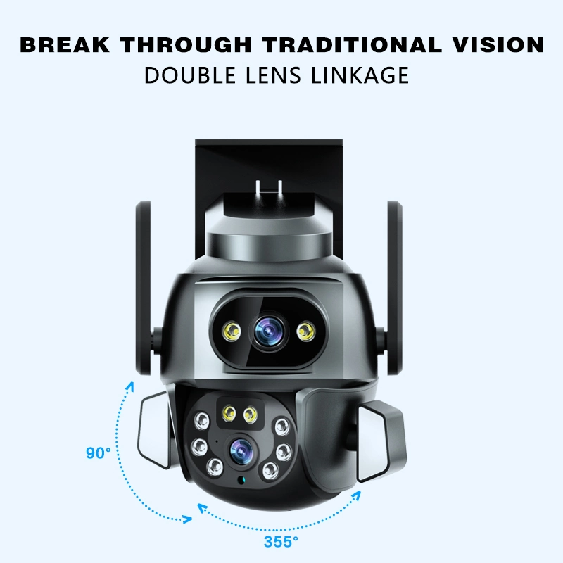 Smart 4MP Dual Lens WiFi-Kamera für Heimüberwachung – Wireless-Video Überwachungskuppel-CCTV-Kamera