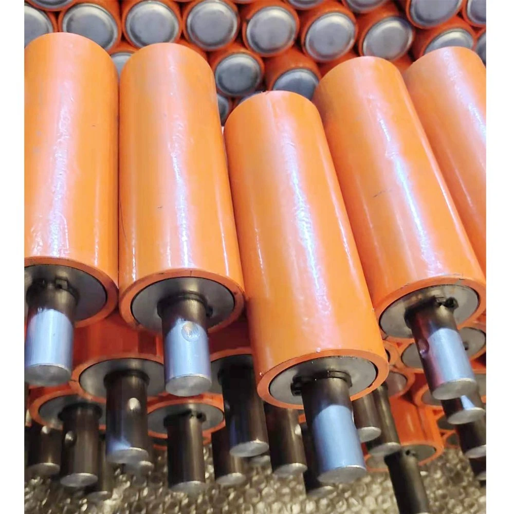 Belt Conveyor Flame Retardant Buffer Impact Idler Roller in The Mining