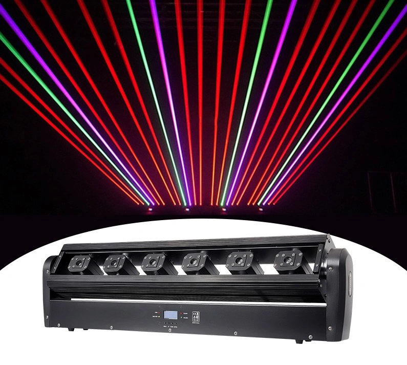 Professional Night Club Laser Light Bar 6X500MW Full Color Laser Bar Moving Head Light DJ Beam laser Lights