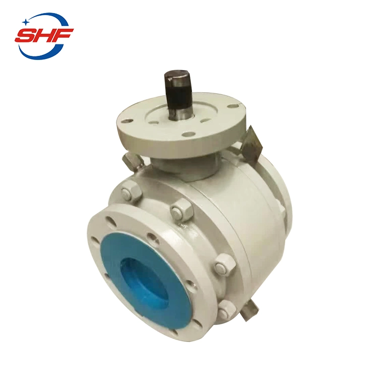 API 6D Gear Operator Flange End Soft Seats 3 Pieces RF Full Bore Trunnion Mounted Ball Valve Price