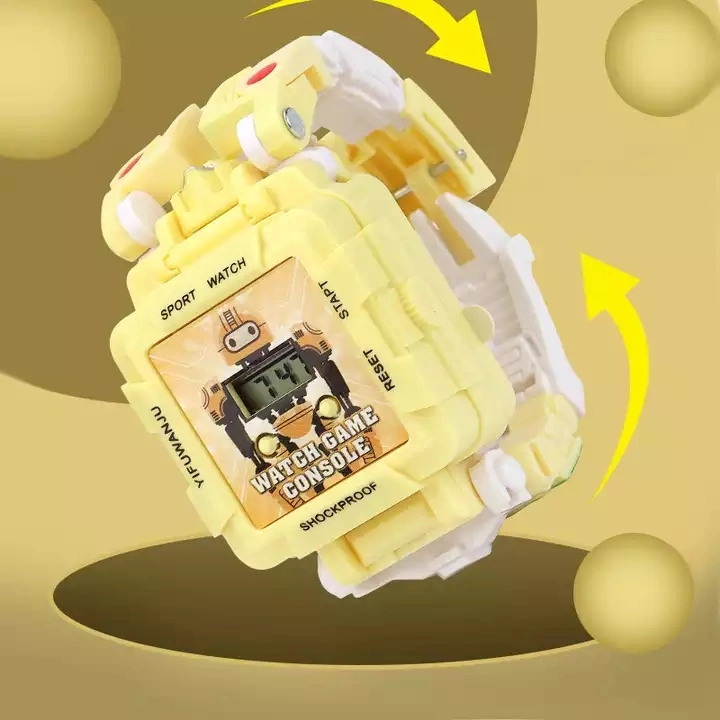 Cartoon Watches for Kids Toy Innovative Deformation Robot Actio Transformation Electronic Watches Kids Educational Toys