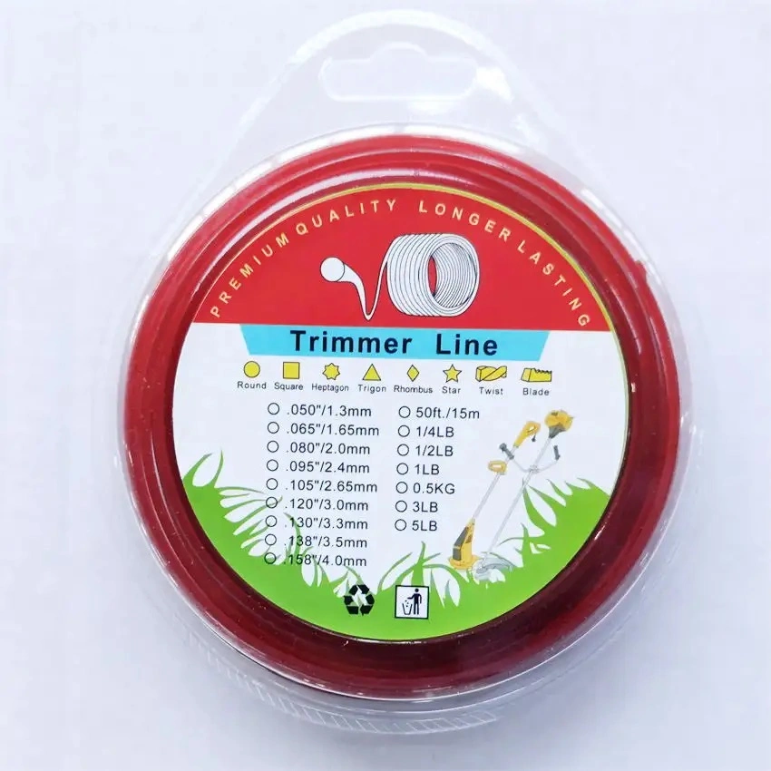 1.0mm-4.0mm Square Factory Make Nylon Trimmer Line Grass Cutting Blister Packing