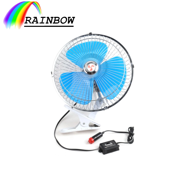 Wholesale Price Electrical Plug 4/6/8 Inch 12/24V 25W Plastic and Metal Universal 360 Degrees-Round Mini Car Fan Wind Air Cooler