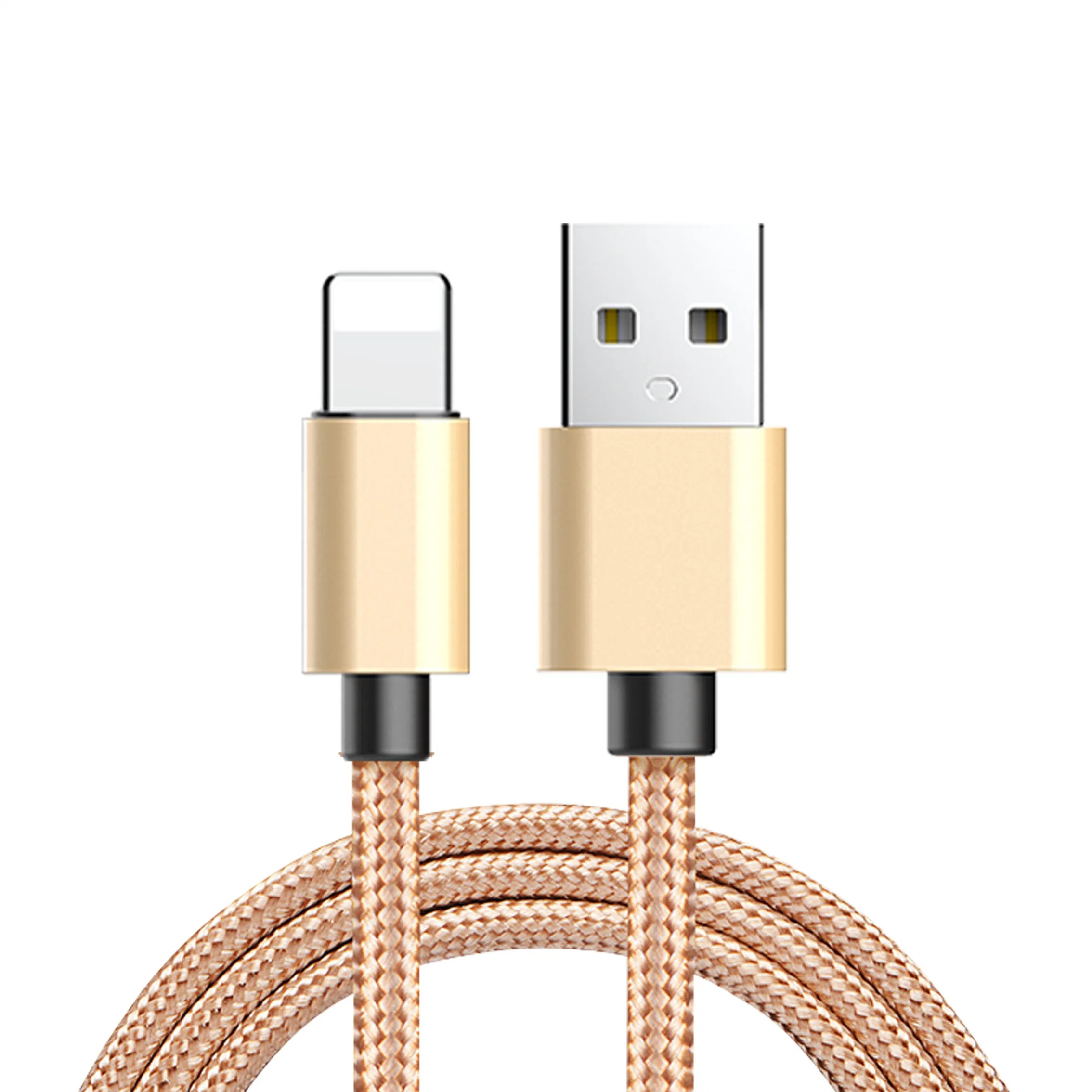 Zinc Alloy Nylon Weave Fast Charging Lightning USB Data Cable for Apple iPhone Handphone