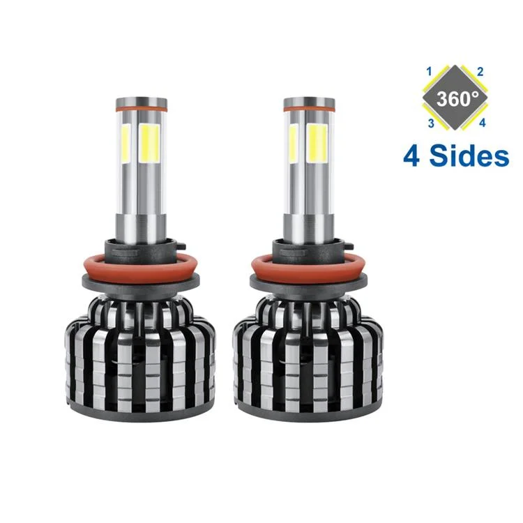 Las ventas del fabricante de Auto LED G9 4lados Super brillante 100W 1200LM Car Series bulbos H1 H7 H11 9005 9006