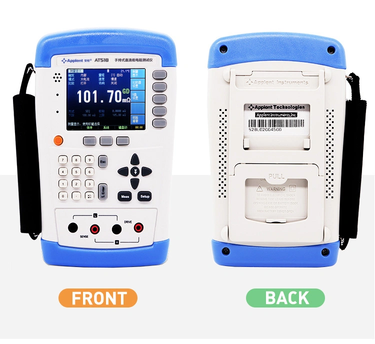 Equipamento de teste de resistência do medidor de micro Ohm para resistência (AT518L)