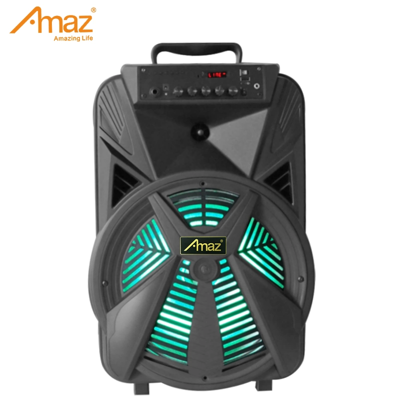 Amaz Wireless Portable PA Speaker System High Powered Bluetooth Compatible Active Outdoor Portable Sound Speakers
