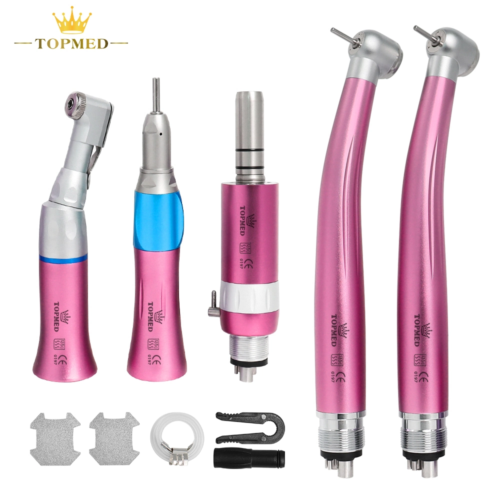 Air Turbine Contra Angle Push Button Teeth Drill Student Kits Dental Handpiece