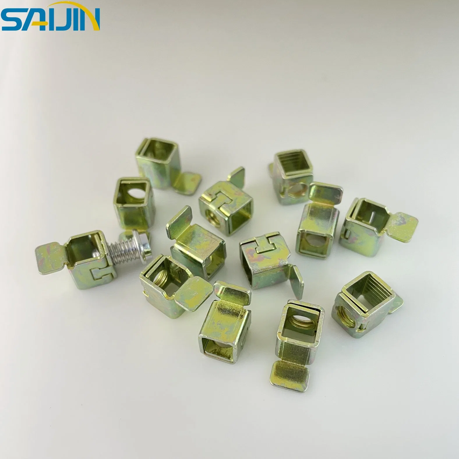 Socket Brass Electric Copper Brass Stamping Parts Assembling Clamp Spring Wall Socket Terminal Contact