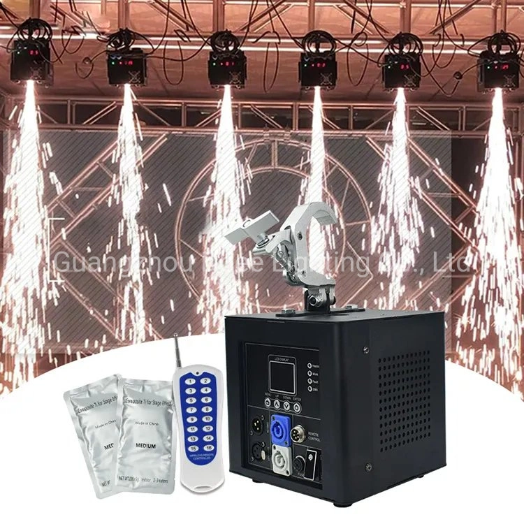 Preço de fábrica Máquina elétrica de faíscas de fogo de artifício DMX Waterfall Sparkler de 650 W. Para fase efeito especial com controlo remoto faísca de suspensão fogo Máquina