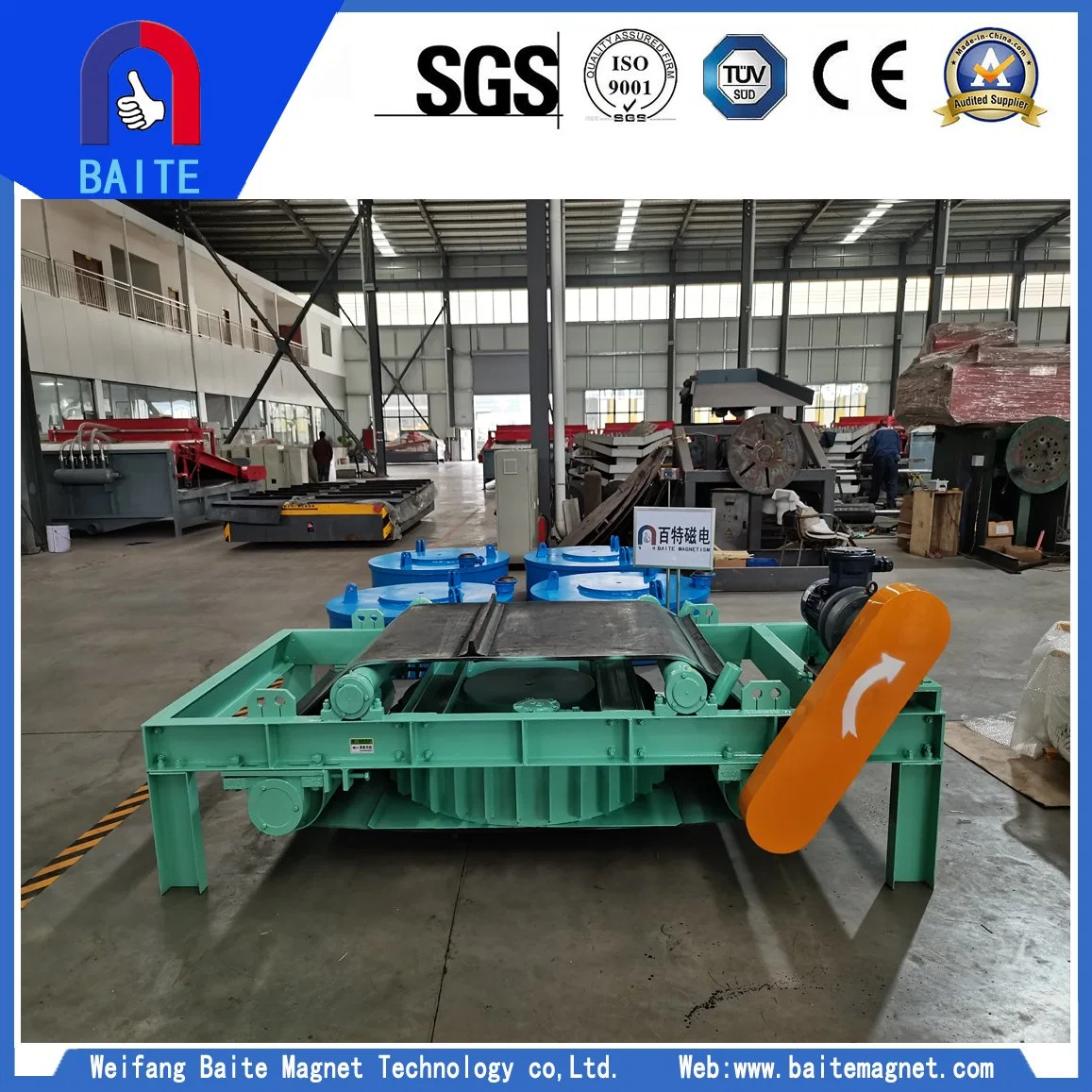 Rcdd-14 Self Cleaning Electric Magnet Separator for Steel Plant