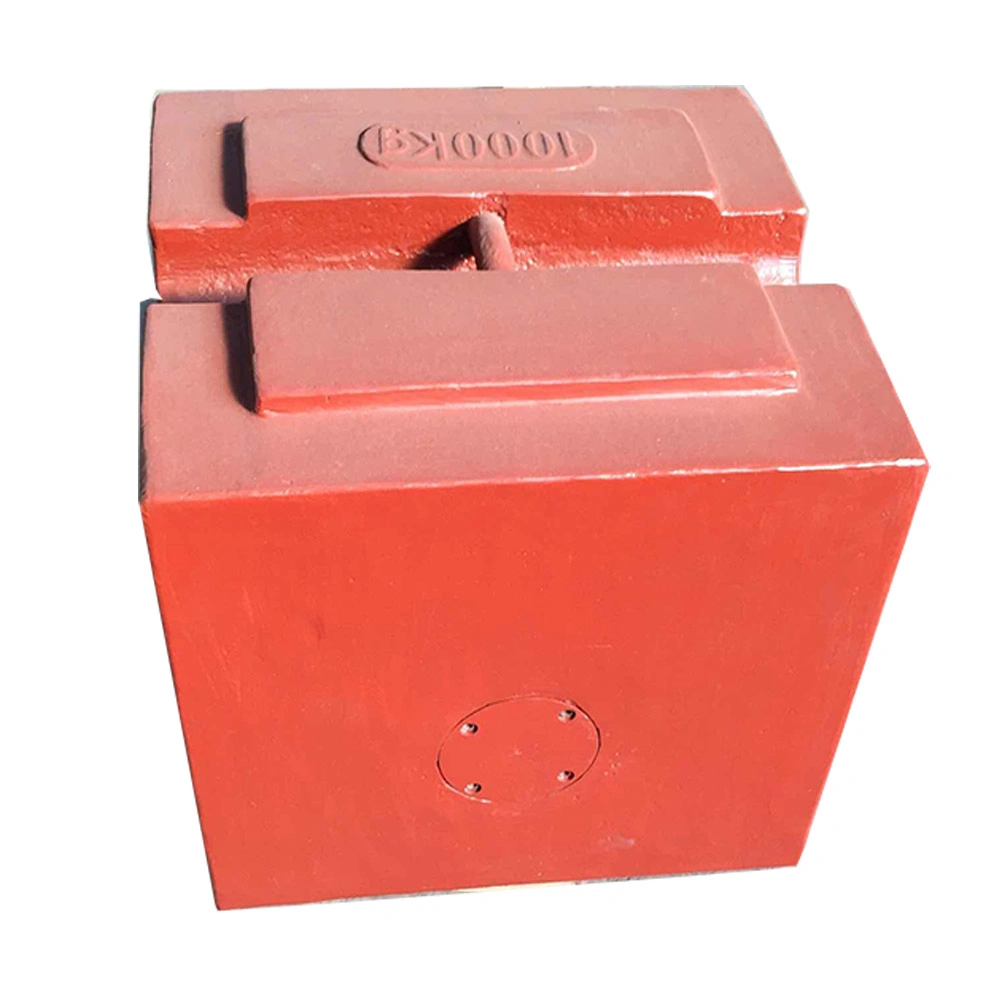 200kg 250kg 500kg 1000kg 2000kg Square Rectangular Roller Handle Cast Iron Test Weight for Truck Scales with Slots for Forklift to Move