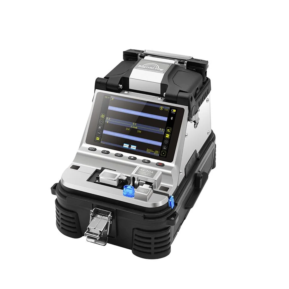 AI-10A Brand Fourth Generation Multi-Language Fiber Fusion Splicer FTTH Máquina de uniones térmicas de fibra