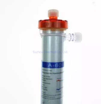 Filtro de diálisis sangre desechables productos de polímero de médicos de bajo flujo Hemodialyzers A60