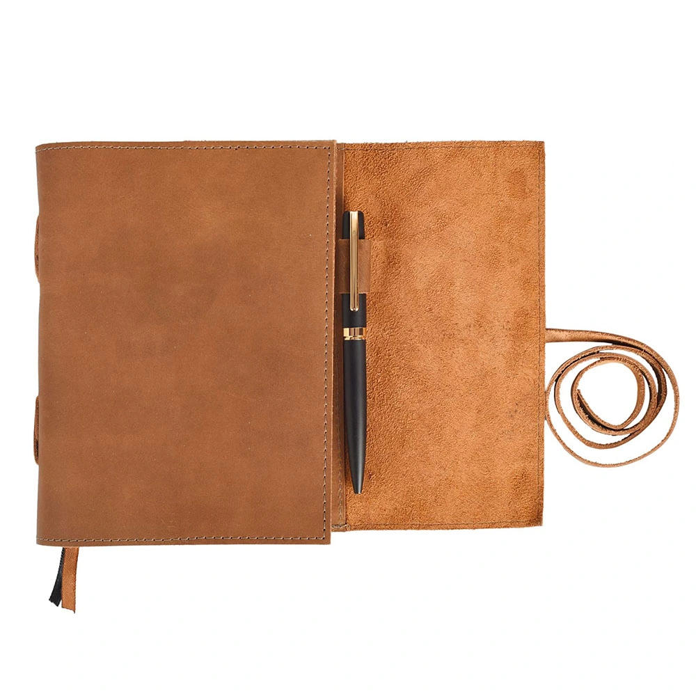 Gift Set A5 Diary Vintage Genuine Leather Journal Notebook for Women