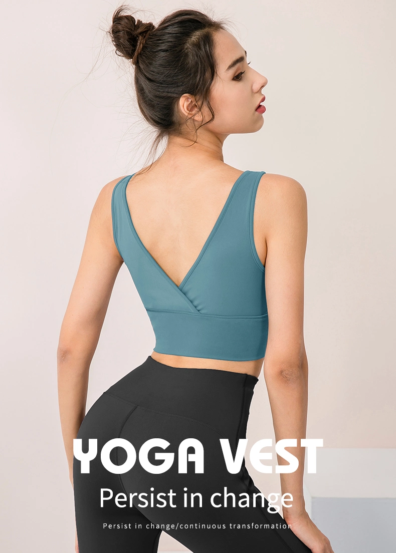 Women Crop Tank Sports Yoga Vest Bras Sports Singel