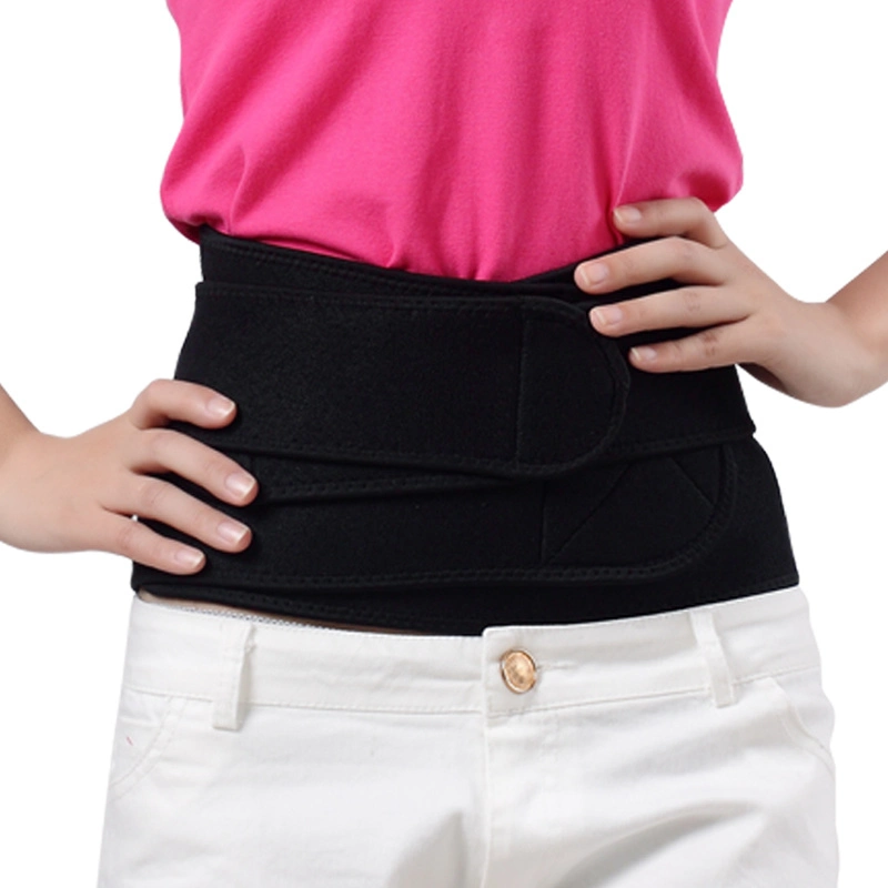 Unisex Black Lumbar Brace Back Brace Support Belt with Velcro Support Waist Basic Protection