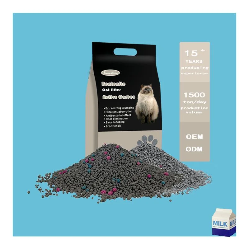 PET 100% Natural Bentonita de alta calidad basura de gato a granel