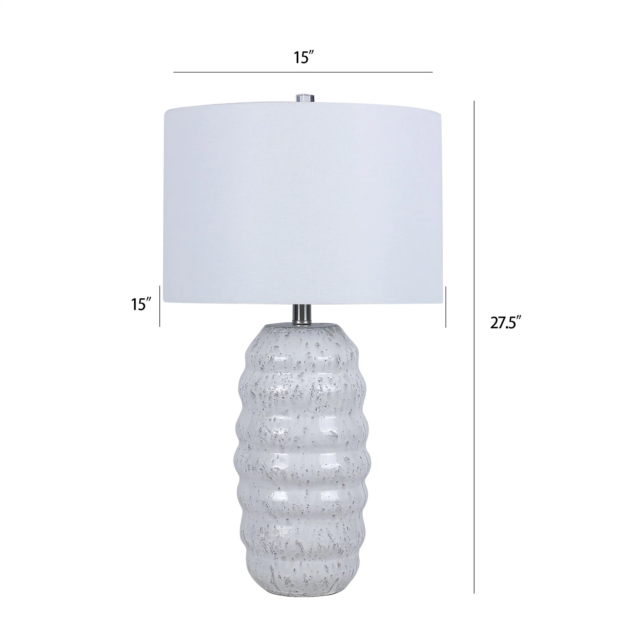 Hamucd Modern Beige Keramik Tischlampen Set von 2 für Wohnzimmer, Coastal Pottery Schlafzimmer Nachttischlampen mit Drehschalter, zeitgenössisch off-White Nachttischlampen