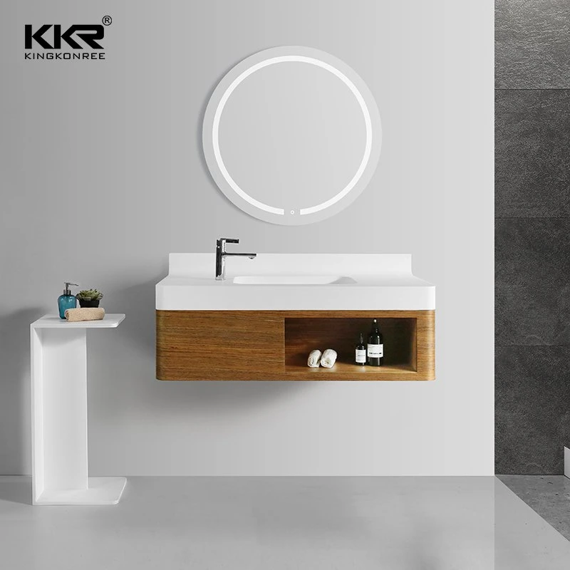 Stone Stainless Steel Bathroom Vanity with Mirror Cabinet