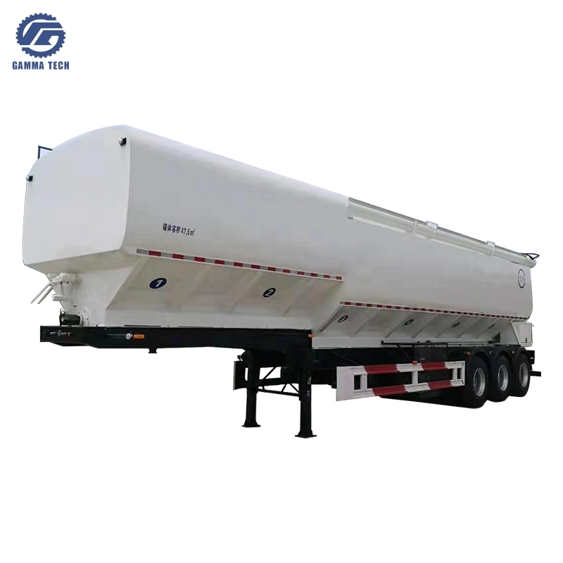 3 Achsen 50 Tonnen Bulk Zement Tank Pulver Semi Trailer Weizenmehl LKW-LKW-LKW-Tank für Futtertransport