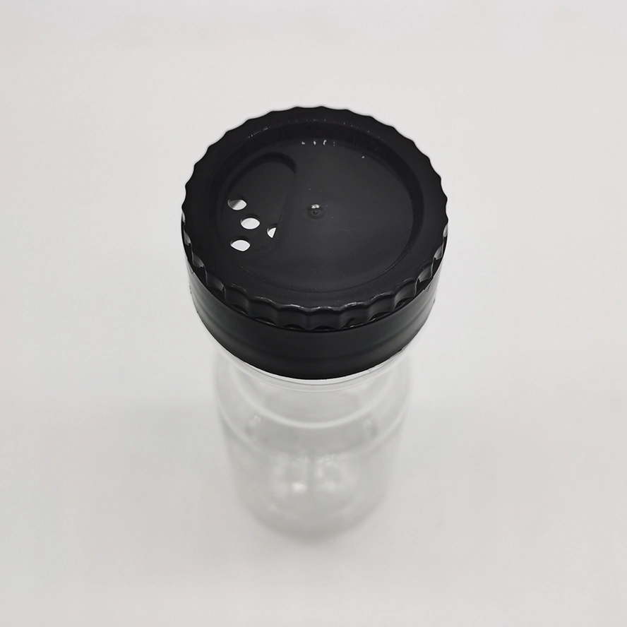 150ml Pet Plastic Bottle with Black Screw Cap for Spices Bottle Packaging