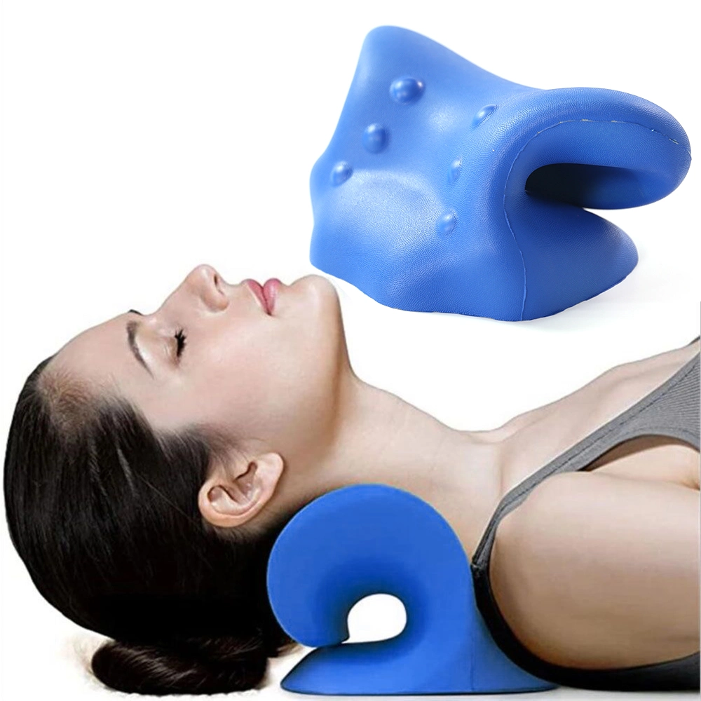 Cool Pain Relief Management and Cervical Spine Alignment Neck and Shoulder Chiropractic Relaxer Massage Traction Pillow