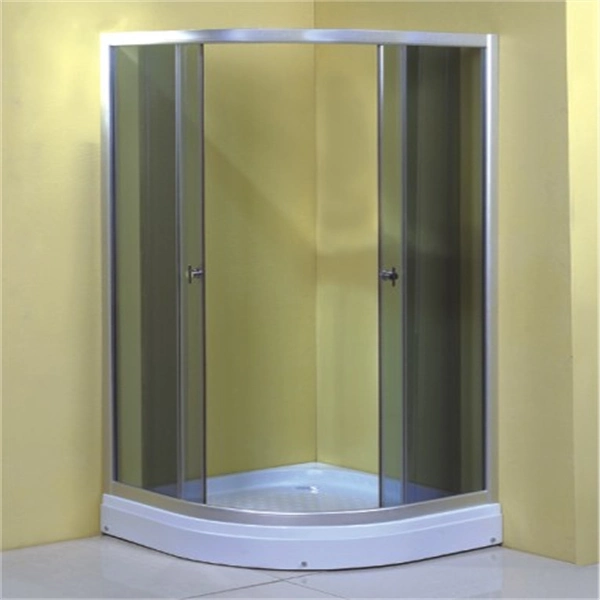 Corner 2 Sided Frameless 5mm Woven Glass Shower Cabin 90X90 Bath Bathroom Furniture