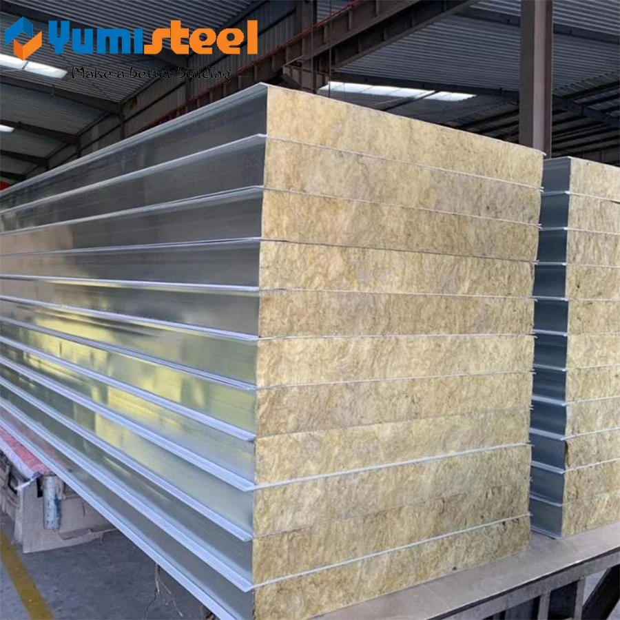 200mm Sound Absorption Rockwool Sandwich Composite Panel for Wall/Roof