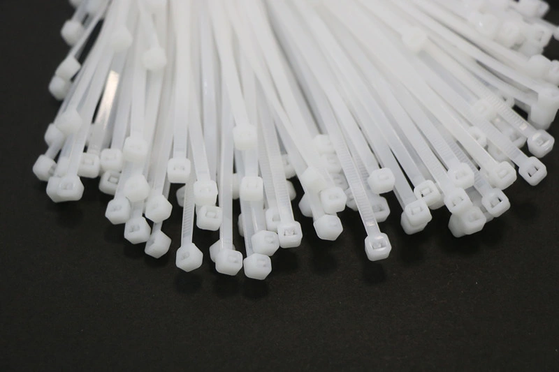 Brida de plástico blanco fábrica de corbatas 4.8X200 Cable de Nylon Material PA66