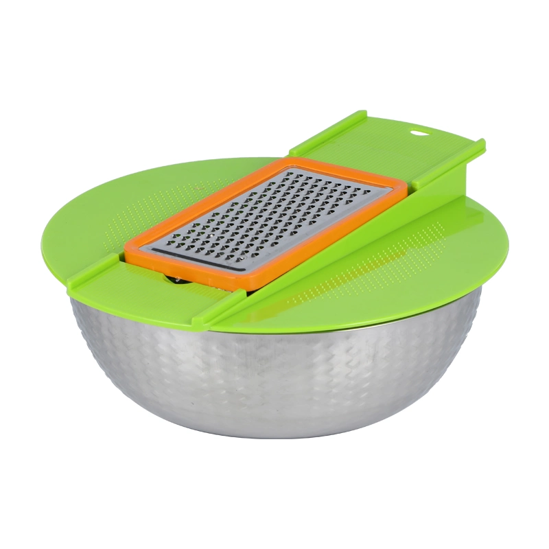 Multifunction Removeable Stainless Steel Vegetable Grater with Bowl and Colander