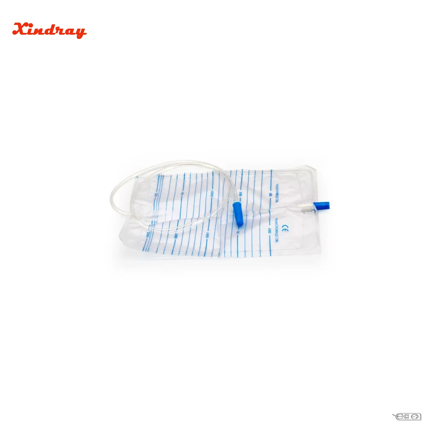 Sac de collecte d'urine jetable de type pull-Push de 2 000 ml