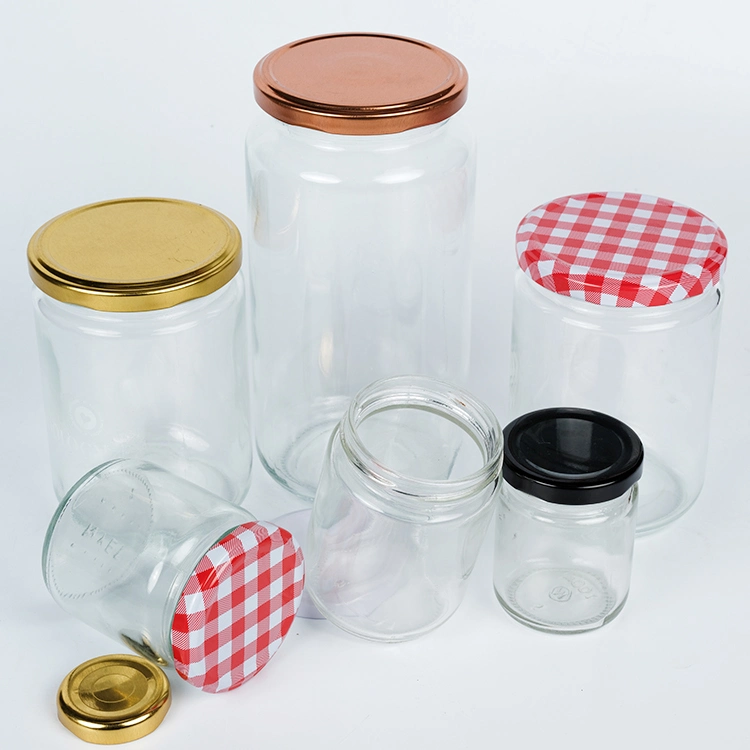 Verre 240ml 350ml 500ml Bocal en verre cylindrique rond