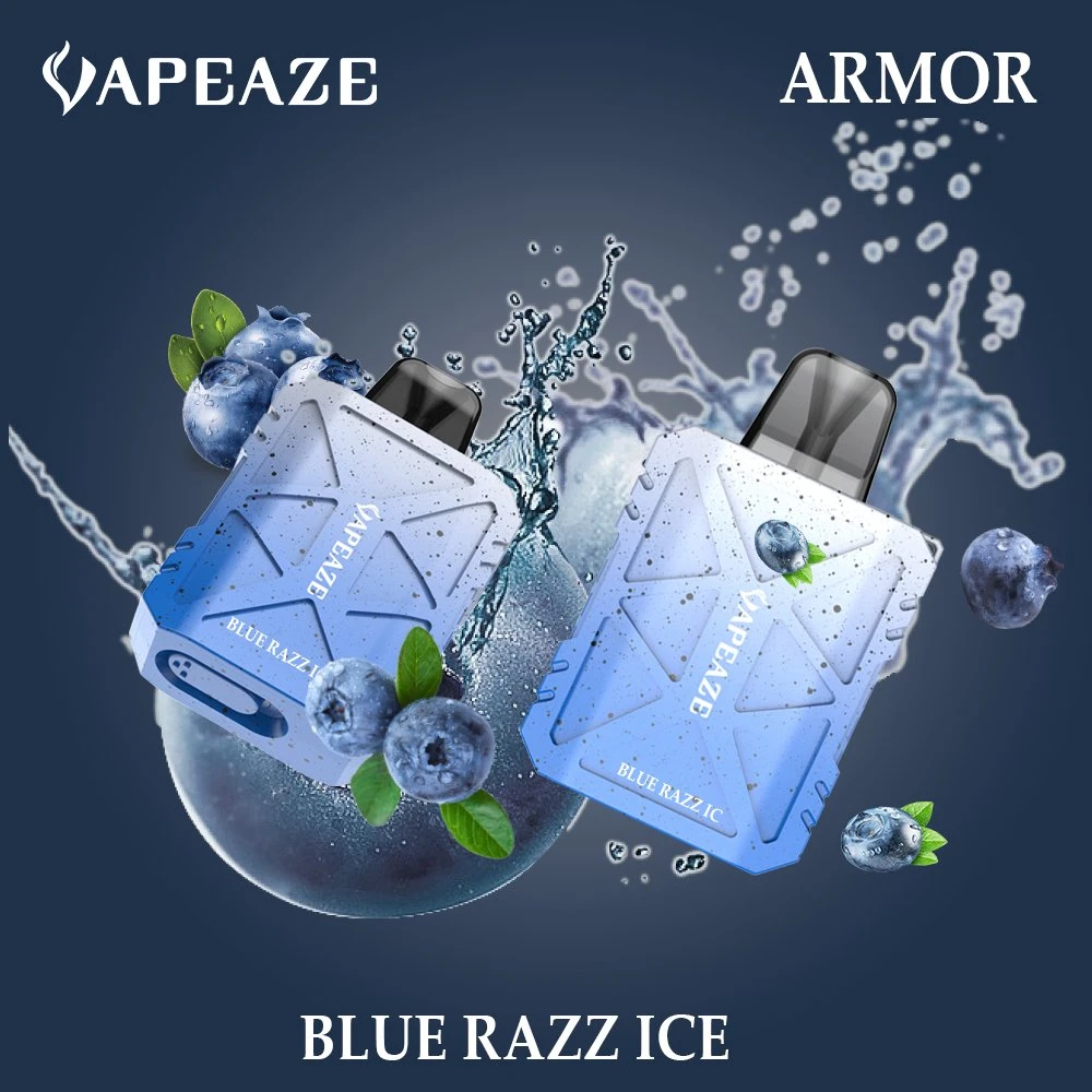 2023 وصول جملة جديدة أنا أتدخن Vapeaze Armor 600 Puff OEM 1.2 أوم ملف شبكي 600 Puff 2% 20 ملغ نيكوتين ملحي 2 مل عبوة فاب قابلة للتصرف جهاز سجائر إلكترونية جملة أنا أتدخن