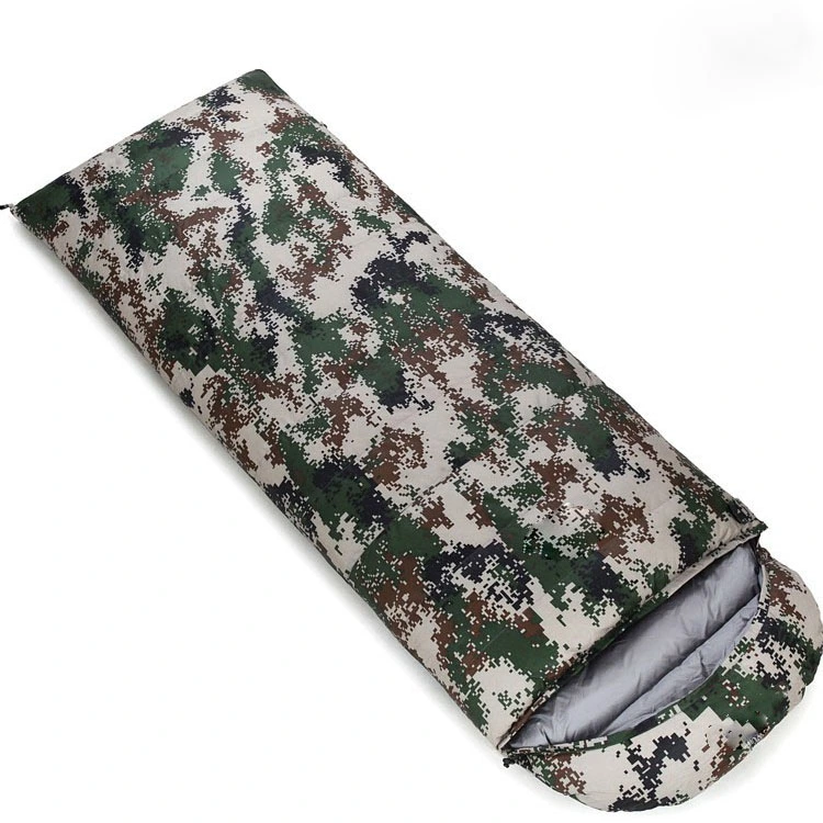 800g Camouflage Camping Thick Goose Duck Down Envelope Sleeping Bag