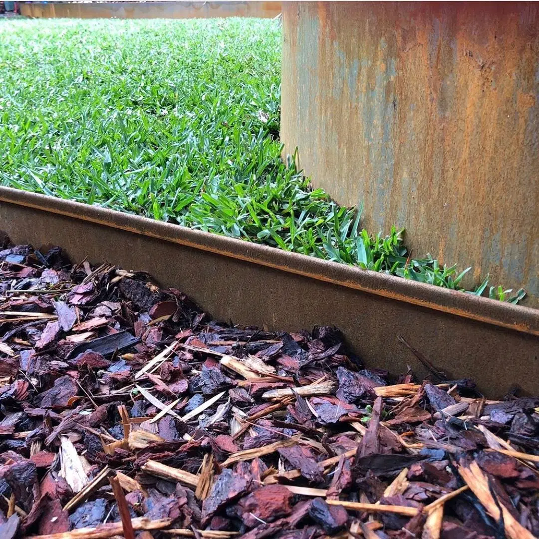 Rusted Steel Lawn Edging Home Decoration Easy Flower Bed Edging