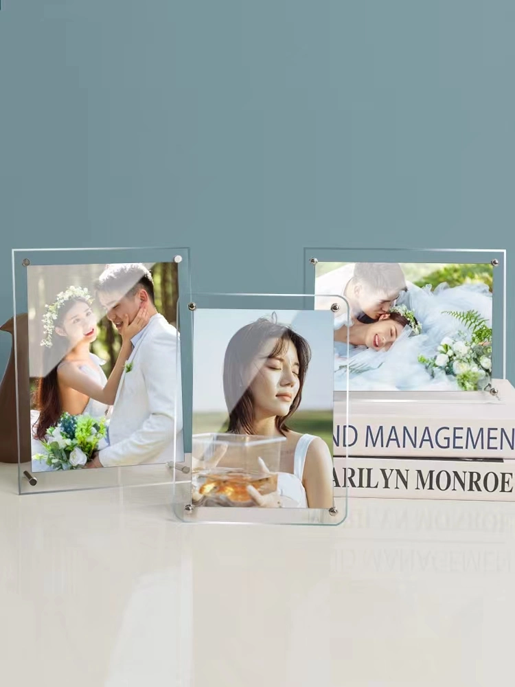 Square Clear Acrylic Magnetic Photo Frames