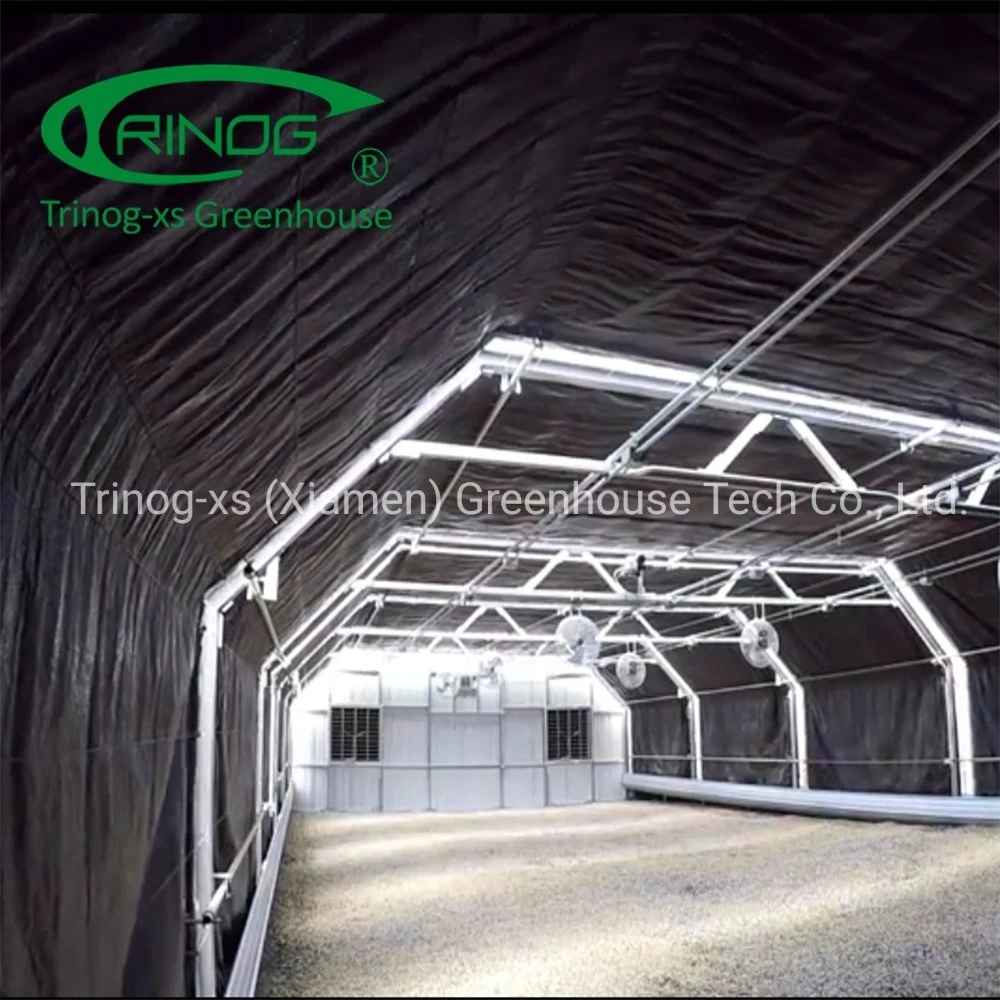 Trinog Greenhouse One stop shipping agricultural single span herb greenhouse kit with blackout shading screen