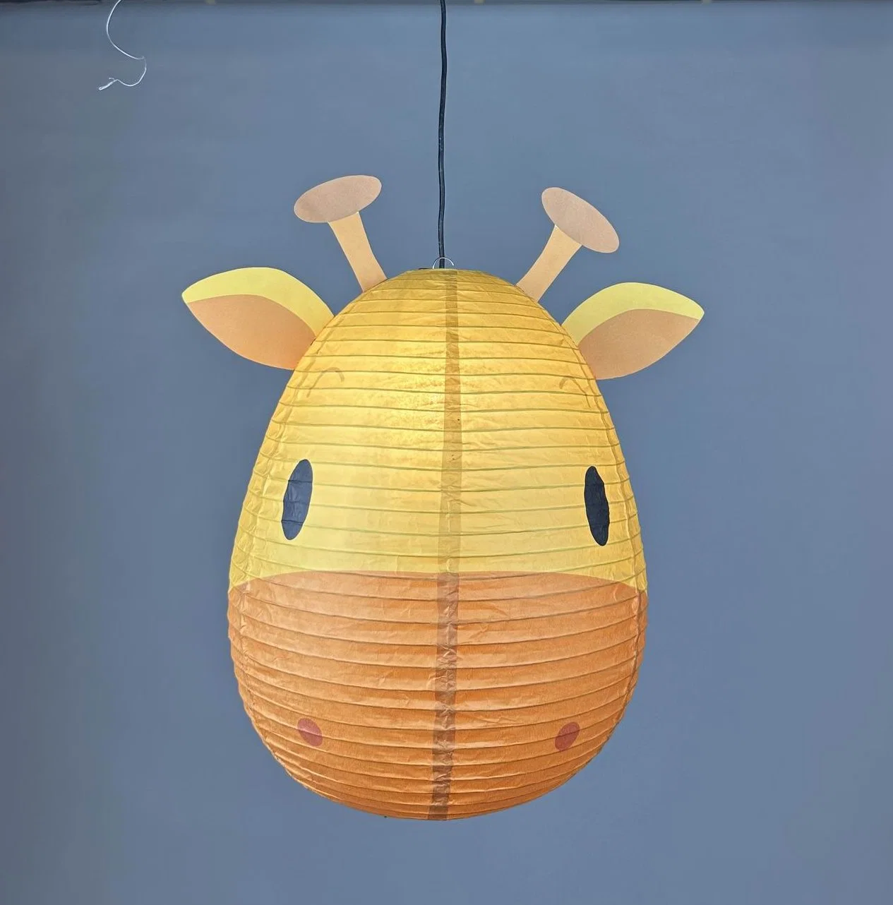 Indoor Decorative Handcrafted Giraffe Hanging Paper Lantern for Kids' Room Decoration