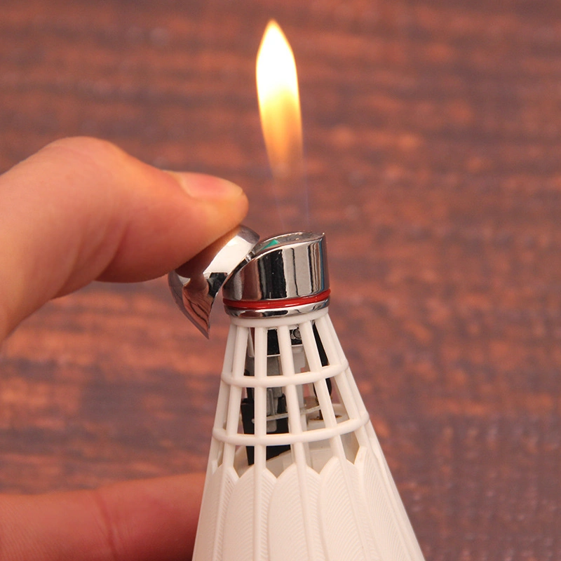 Wholesale/Supplier Custom White Lighter Unisex Badminton Open Flame Gas Lighter