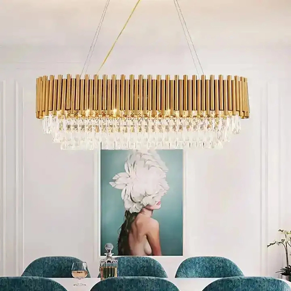 Eclairage créatif américain simple suspension LED décorative moderne en cristal Léger