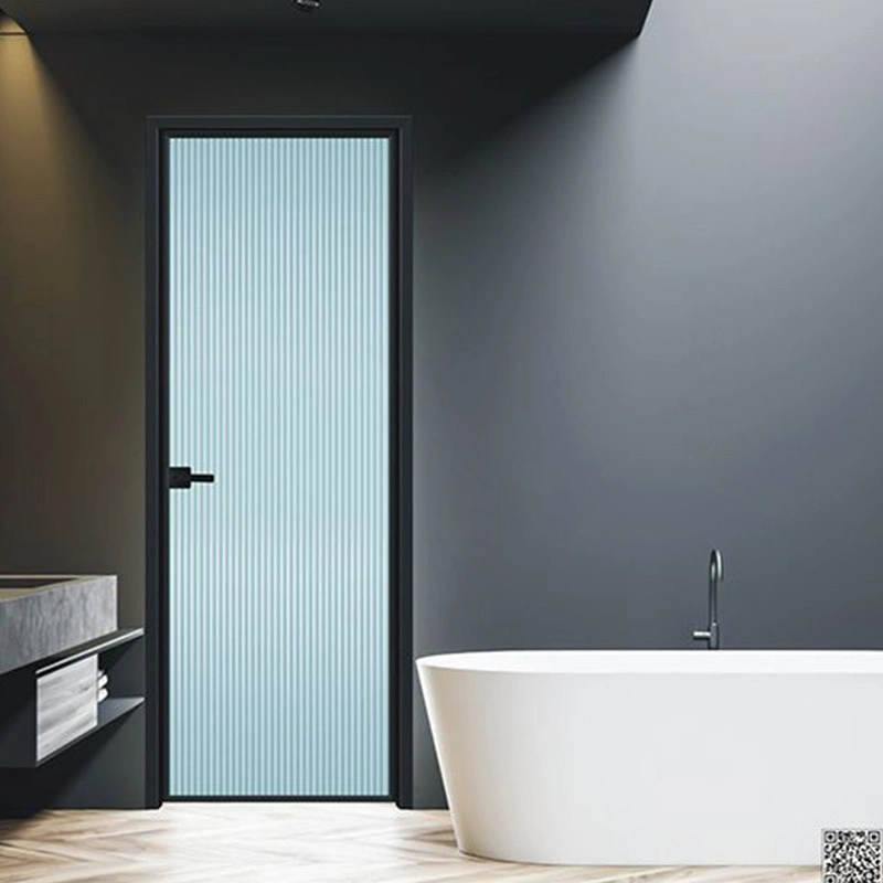 Neues Design Custom House Badezimmer Schmale Schlanke Rahmen Glastür Aluminium-Flügeltüren