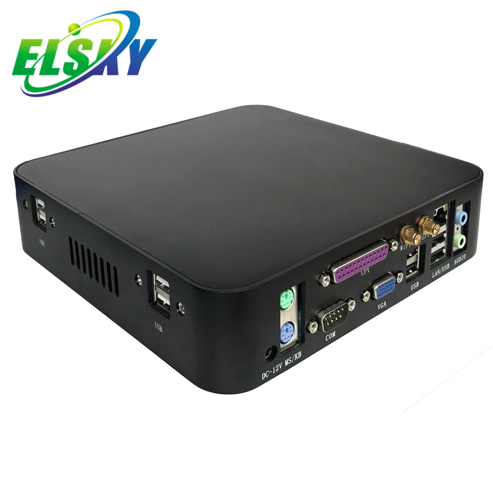 Elsky Quad Cores 2,0GHz J1900 LPT PS/2 Gigabit LAN WiFi Tragbare Desktop-Computer mit DC 12V Pocket PC Mini-PC Gewinnen Sie Barehone