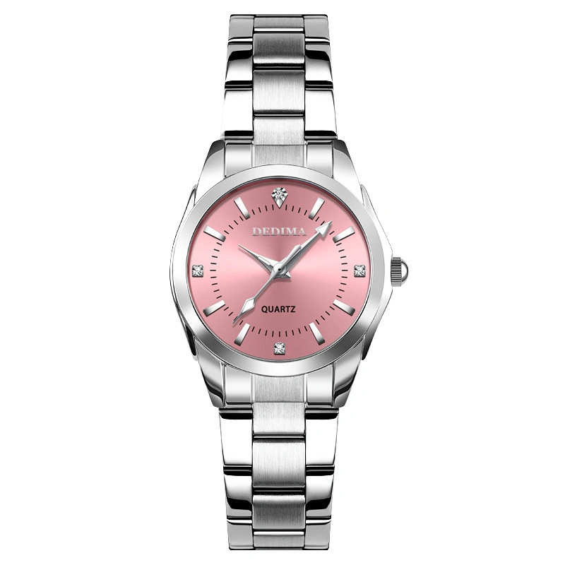 Fashion Stainless Steel Analog Clock Elegant Waterproof Lady Classic Quartz Watches Women Watch