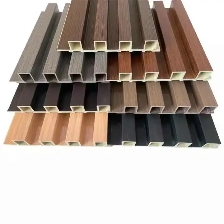 Vente à chaud extérieur moderne Décorateur bois plastique composite WPC Panneau mural