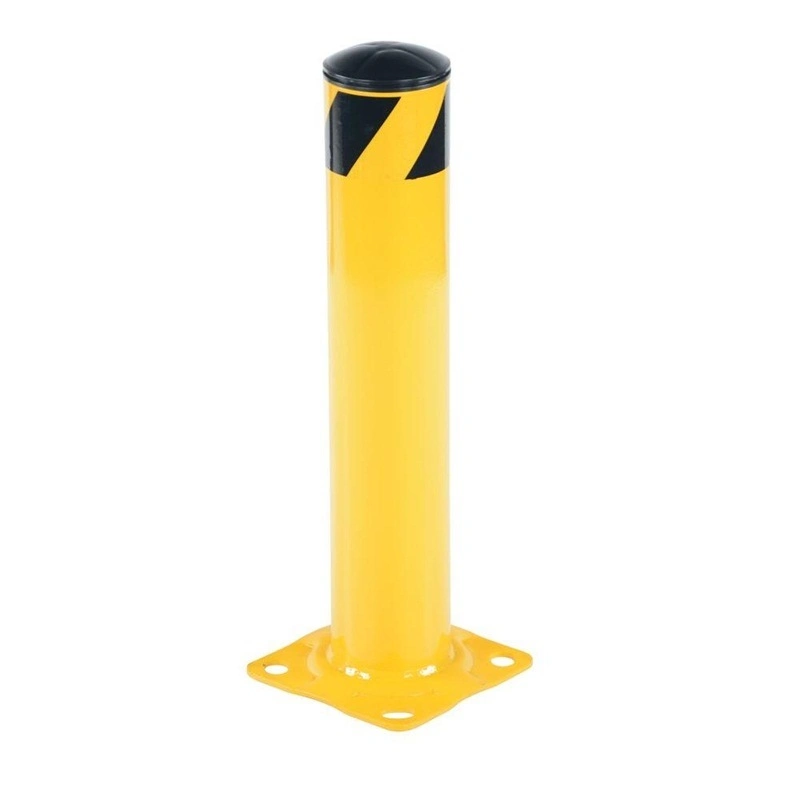 Le trafic de haute qualité en acier noir jaune de sécurité Avertissement Bollard bon vendre